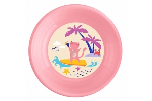 Тарелка детская глубокая с декором 185 ММ (Розовый). Артикул: 43132240503